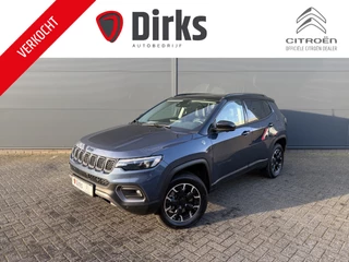 Jeep Compass 4xe 240 Plug-in Trailhawk (Elektrisch Schuifdak - Elektrische klep - 360gr camera - Leder incl verwarming/koeling/geheugen - LED - Keyless - PDC V+A)