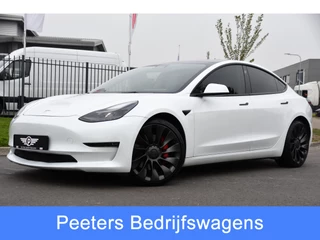 Hoofdafbeelding Tesla Model 3 Tesla Model 3 Performance AWD 75 kWh Warmtepomp, Autopilot, 360 Camera, Cruise, Carplay, 463PK,  UNIEK!