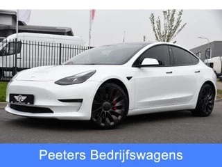 Tesla Model 3 Performance AWD 75 kWh Warmtepomp, Autopilot, 360 Camera, Cruise, Carplay, 463PK,  UNIEK!