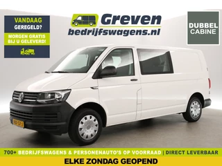 Volkswagen Transporter 2.0 TDI L2H1 Dubbele Cabine Airco Cruise 6 Persoons Elektrpakket Sidebar Trekhaak