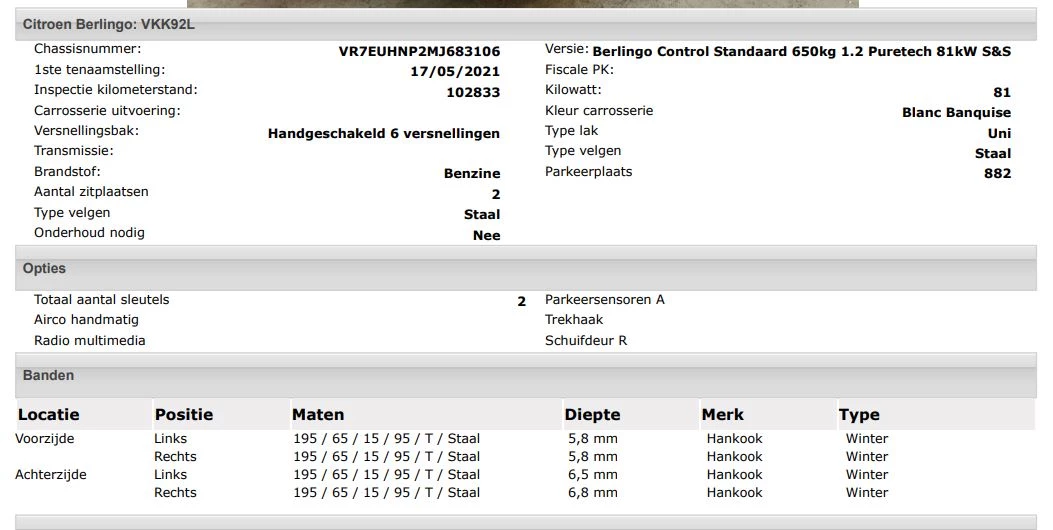 Hoofdafbeelding Citroën Berlingo
