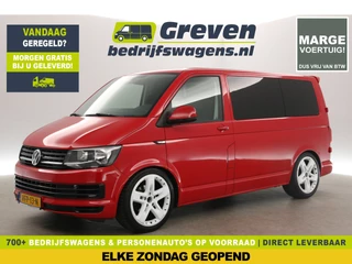 Volkswagen Transporter 2.0 TDI L1H1 | MARGE! | 150PK DSG Automaat Airco Cruise Trekhaak PDC 20"LMV 3 Persoons LED