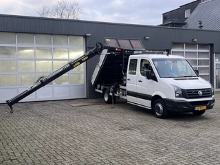 Volkswagen Crafter 2.0 TDI Kipper Laadkraan Hiab XS-044 afstandsbedieningssysteem Openlaadbak Airco Cruise controle 6-Persoons Pick-up Euro 5 Ex gemeente Bpm vrij Werkverlichting Kieperkraan Autolaadkraan Open laadbak 