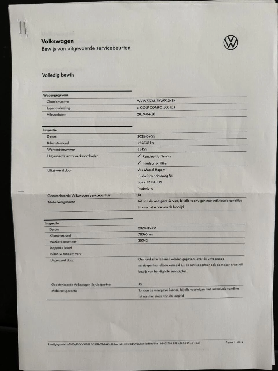Hoofdafbeelding Volkswagen e-Golf