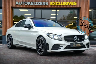 Mercedes-Benz C-klasse Coupé AMG 43 4MATIC Panodak Burmester Schaalstoelen Ambient Keyless 360 Cam