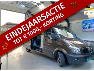Mercedes-Benz Sprinter 316 2.2 CDI Automaat. Camper 6 persoons, Slaap-Hef-dak, Luifel, Fietsendrager, Airco, Luchtvering stoelen.