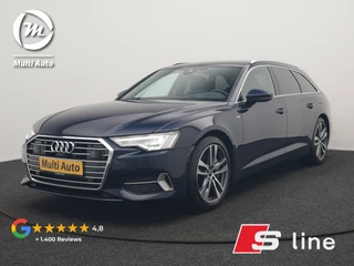 Audi A6 Avant 50 TFSI e Quattro S Line PHEV 300pk Dealer O.H. | Trekhaak Af Fabriek | Adaptive Cruise | Head Up | 360 Camera | Alcantara Sportstoelen Verwarmd | Stuur Verwarmd | Apple Carplay | Navigatie | Virtual | DAB | Plug In Hybrid