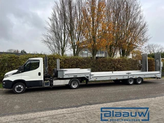 Iveco 40C21 , 9.1 T , BE Trekker , HIAB T-HIDUO 029-4 , Veldhuizen Be oplegger ,