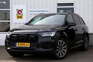 Audi Q7 55 TFSI e 381PK quattro S-Line Aut.*BTW-Auto*1ste Eig!*Perfect Audi Onderh.*Luchtvering/Matrix LED/Black optic Pack/Virtual Cockpit/S-Line/Apple Carplay/Half Leder/Navi/Stoelverw./Elek. Klep/360/DAB/ACC/Dodehoek/Rijstrook/Aut. p