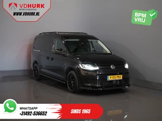 Volkswagen Caddy Cargo Maxi 2.0 TDI 125 pk DSG Aut. Black Edition LED/ Spoiler/ Frontlip/ 18'' LMV/ Adapt.Cruise/ Standkachel/ Stoelverw./ Leder/ Carplay/ Navi/ LMV/ Sidebars/ Trekhaak/ Airco