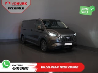 Ford E-Transit Custom 340 71 kWh 218 pk 340 km WLTP L2 Limited 2x Elek.Schuif/ 2.3t Trekverm./ Snellader/ Matrix LED/ B&O/ Adapt.Cruise/ Standkachel/ Carplay/ 360 Camera