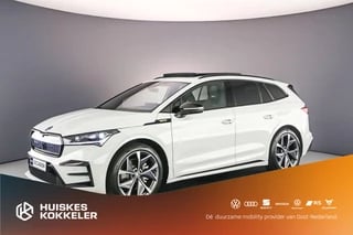 Skoda Enyaq RS 80 Edition 300pk Automaat Panoramadak, Adaptive cruise control, Elektrische achterklep, Navigatie, CANTON audio, Achteruitrijcamera, LED matrix koplampen, Head up display