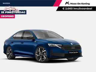 Škoda Octavia Sportline Business 1.5 TSI m-HEV 110 kW / 150 PK H | Trekhaak | 19' Draconis | Storm Blue Individual | Navi Pakket | 2000,- inruilpremie