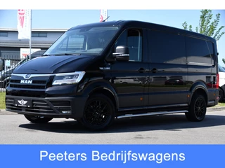 MAN TGE 3.180 35 2.0 L3H2 Black Edition FULL Options! Adaptieve Cruise, Camera, Carplay, 2 x Schuifdeur, LED, Clima, Stoelverarming, Multimedia, Stuurverwarming, Uniek!