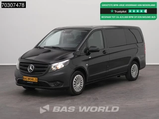 Mercedes Vito 116 Ex. BTW/BPM Personenvervoer Automaat 9-Persoons 160PK L2H1 9-Persoons Navi Airco Cruise Camera Parkeersensoren v+a Euro6 Personenvervoer Taxi TV Luxe Passenger Transport Euro6 L2 Airco Cruise control
