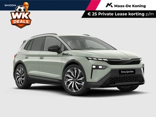 Škoda Elroq Sportline Elektromotor 210 kW / 286 PK SUV Elektri sch | Timiano Green | Trekhaak | Light band | 3000,- inruilbonus