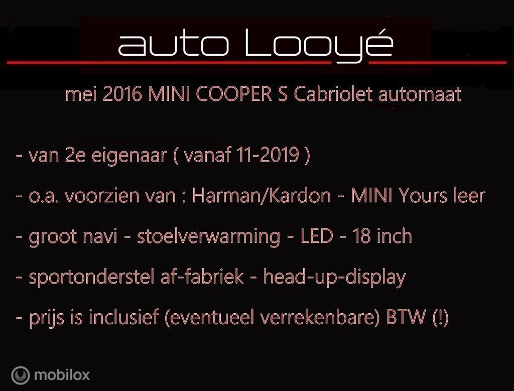 Hoofdafbeelding MINI Cooper S Cabrio