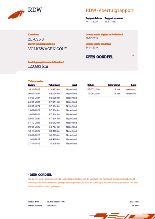 Hoofdafbeelding Volkswagen Golf