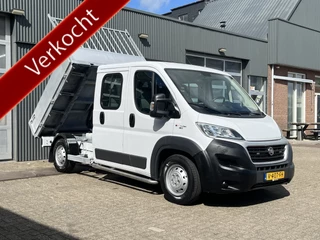 Fiat Ducato 35H 2.3 MultiJet L2H1 DC Airco Kipper Trekhaak 3000kg trekgewicht Stuurwielbediening Gereedschapskist Telefoonverbinding open laadbak Pick-up 7-Persoons p-up Bakwagen Euro 6