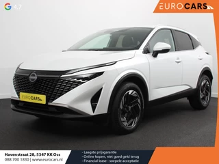 Hoofdafbeelding Nissan QASHQAI Nissan Qashqai 1.3 MHEV Xtronic N-Connecta Navigatie Apple Carplay/ Android Auto 360 camera Parkeersensoren Adaptive Cruise Control Blind Spot Assist Stoelverwarming Half leder Climate Control