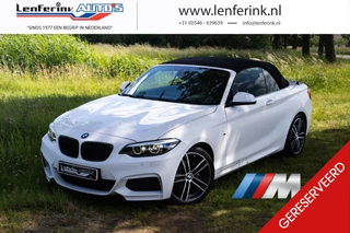 BMW 218i Cabrio M Sport Leder Harman Kardon Led koplampen Navi Clima Verwarmbare stoelen M-stuur