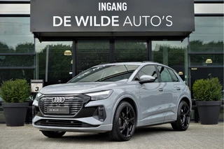 Hoofdafbeelding Audi Q4 e-tron Audi Q4 e-tron 35 S Edition Kieselgrijs 21-inch Stoelverwarming Carbon DAB CruiseControl LaneAssist