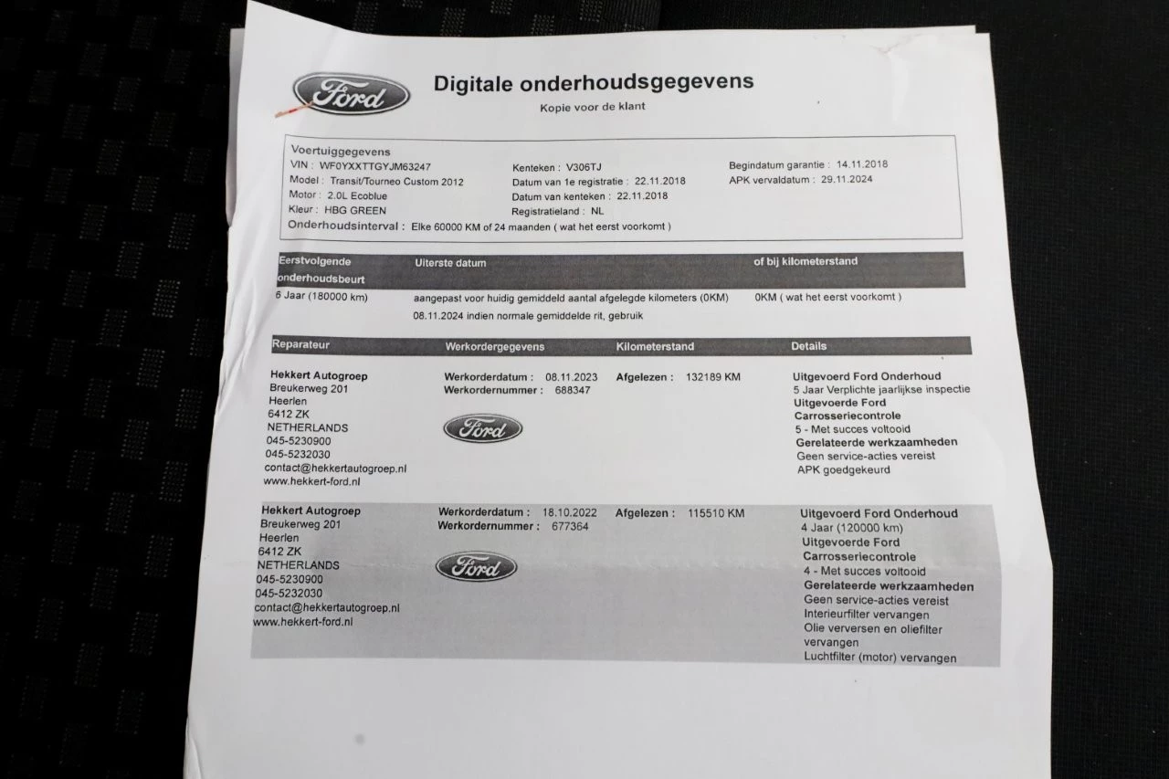 Hoofdafbeelding Ford Transit Custom