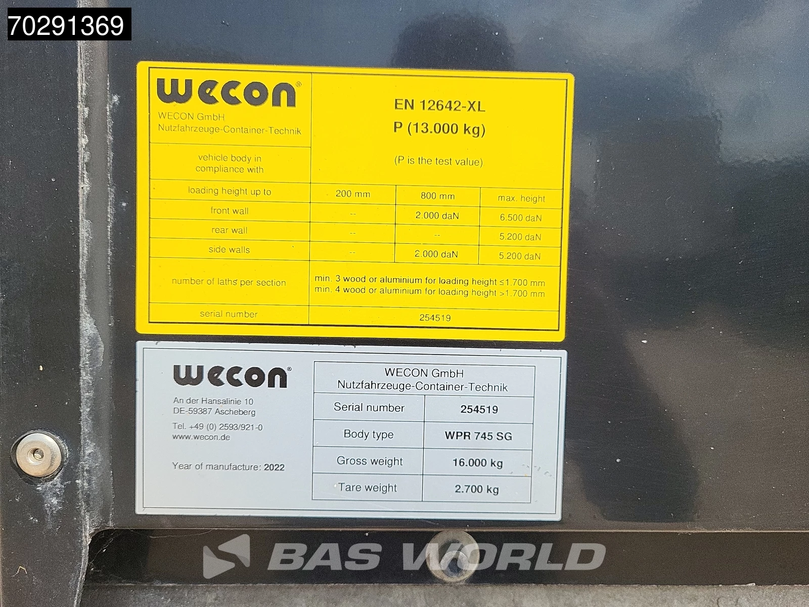 Hoofdafbeelding Wecon WPR 745 SG