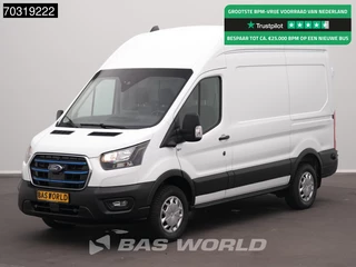Ford e-Transit 184pk Elektrisch 68kWh 317km WLTP L2H3 Hoog Dak 360camera Navi Airco Cruise SYNC4-Display CarPlay L2 Airco Cruise control