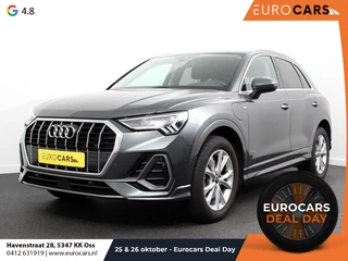 Hoofdafbeelding Audi Q3 Audi Q3 45 TFSI e 245pk S-Line Plus PHEV Navigatie Apple Carplay/Android auto Climate Control Adaptive Cruise Control Electrisch bedienbare achterklep
