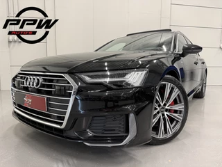 Audi A6 Avant 55 TFSI e quattro Competition S-Line PANO/B&O/TREKHAAK/HEAD-UP/360CAMERA/STANDKACHEL/ACC/MEMORY/MATRIX/CARPLAY/SFEER/20" AUDI-SPORT/MYTHOSSCHWARZ/VOLLEDIG AUDI DEALER HISTORIE