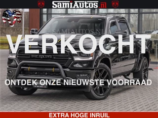 Dodge Ram Pick-Up HULK PACK | BULLBAR | 5.7 V8 | HUD | PANO | DIGI CLUSTER | 360CAM | ADAPTIVE CRUISE | HEADUP | DIGITALE BINNENSPIEGEL | LARAMIE SPORT 4X4 | 3500KG | LEDER | LANE ASSIST | DODE HOEK INSTALLATIE |