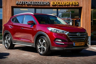 Hyundai Tucson 1.6 T-GDi Premium 4WD Navi Camera Keyless Cruise Trekhaak Stoelvent. Stuurverw. Leer 19"LM
