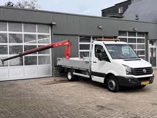 Volkswagen Crafter 2.0 TDI Laadkraan Maxilift 1600kg Airco Trekhaak 3000kg trekgewicht Luchtvering Cruise Pick-up Openlaadbak 1e eigenaar Euro 5 Open laadbak P-up Bakwagen Autolaadkraan Kraan