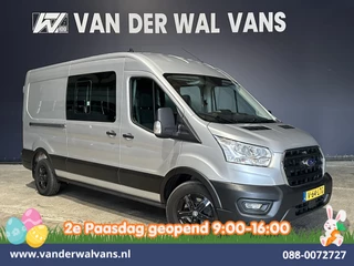 Ford Transit 2.0 TDCI 131pk L3H2 Dubbele Cabine Euro6 Airco | 6-Zits | LED | 2500kg Trekhaak | Cruisecontrol Verwarmde voorruit, Parkeersensoren