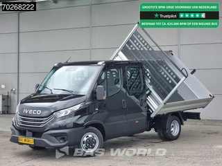 Iveco Daily 35C21 3 zijdige Kipper Dubbel Cabine 210PK 3.0L Dubbellucht Airco Cruise LED Camera Tipper 2m3 Airco
