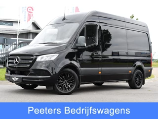 Mercedes-Benz Sprinter 319 V6 3.0 CDI L2H2 Black Edition 360 Camera, Cruise, 3500KG Trekhaak, Carplay, 10,5" Mbux, 190PK, Automaat, LED, Stoelverwarming, Uniek!