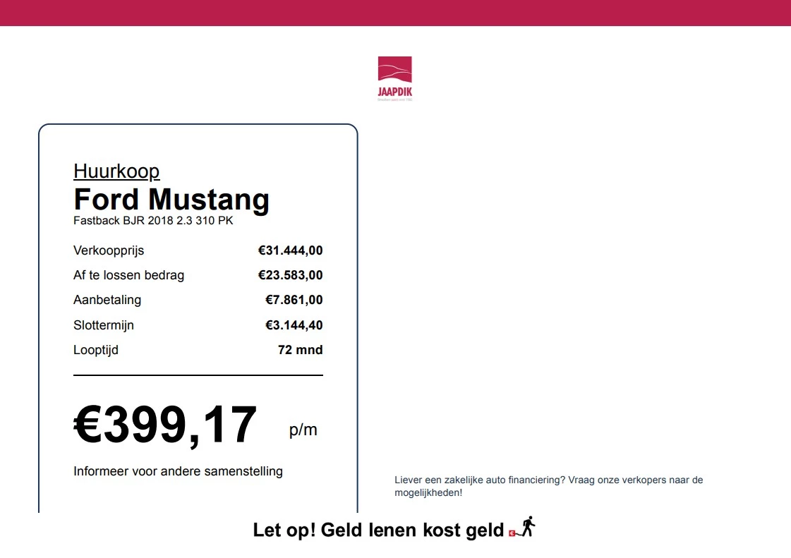Hoofdafbeelding Ford Mustang