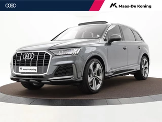 Audi Q7 55 TFSIe 381PK S-Tronic Quattro S Line | Panoramadak | Trekhaak | Camera | Head-up Display | Led koplamp + Laserlight | Achterbank verwarmd | 22'' Velgen |