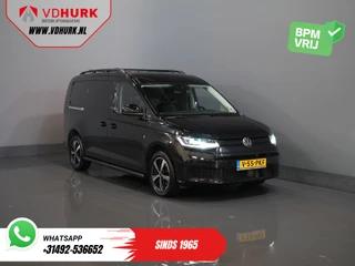 Volkswagen Caddy Cargo Maxi 2.0 TDI 125 pk DSG Aut. Black Edition LED/ Spoiler/ Frontlip/ 18'' LMV/ Adapt.Cruise/ Standkachel/ Stoelverw./ Leder/ Carplay/ Navi/ LMV/ Sidebars/ Trekhaak/ Airco