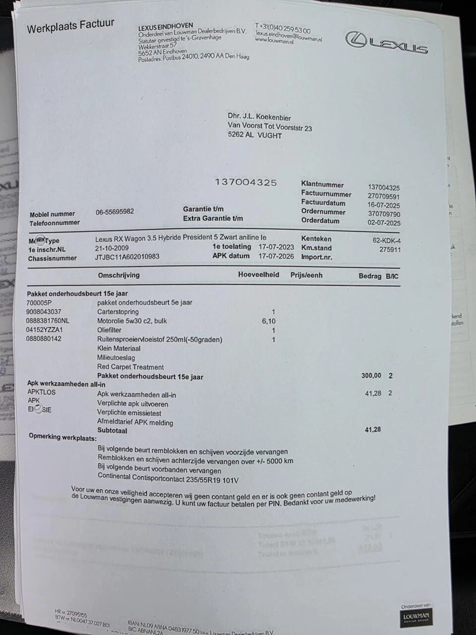 Hoofdafbeelding Lexus RX
