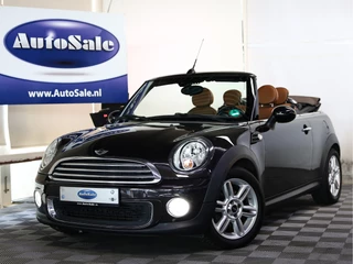 MINI Cooper Cabrio 1.6 AUTOMAAT Chili LEDER NAVI BT STOELVW PDC '15