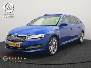 Škoda Superb Combi 1.4 TSI iV Laurin & Klemet Plug In Hybrid 218pk Dealer O.H. PHEV | Trekhaak Af Fabriek | Panodak | Adaptive Cruise | 360 Camera | Lederen Sportstoelen Ventilatie & Memory & Massage | Canton Audio | Crystal LED | Stuur Verwarmd | Sfeerverlichting |