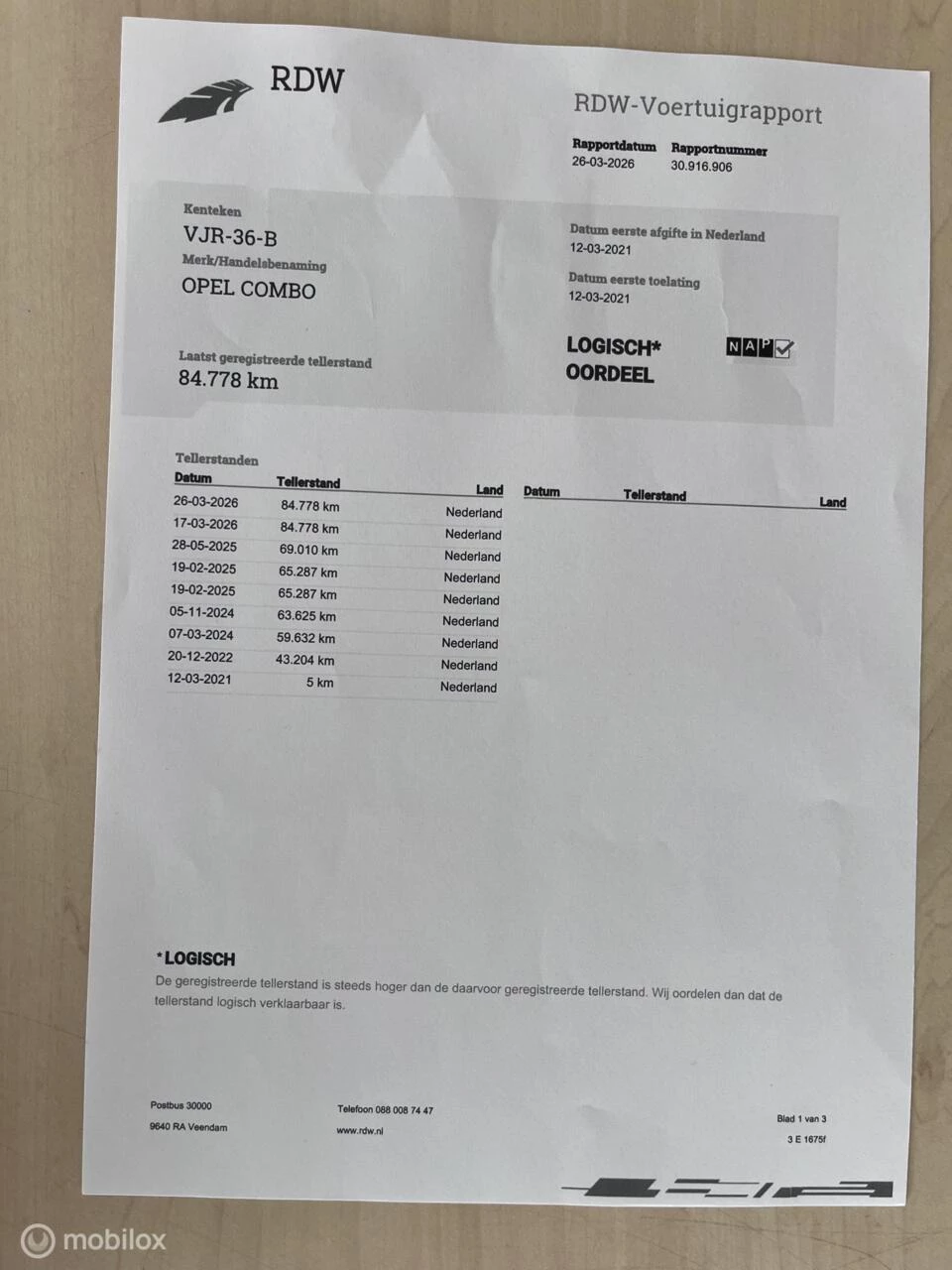 Hoofdafbeelding Opel Combo