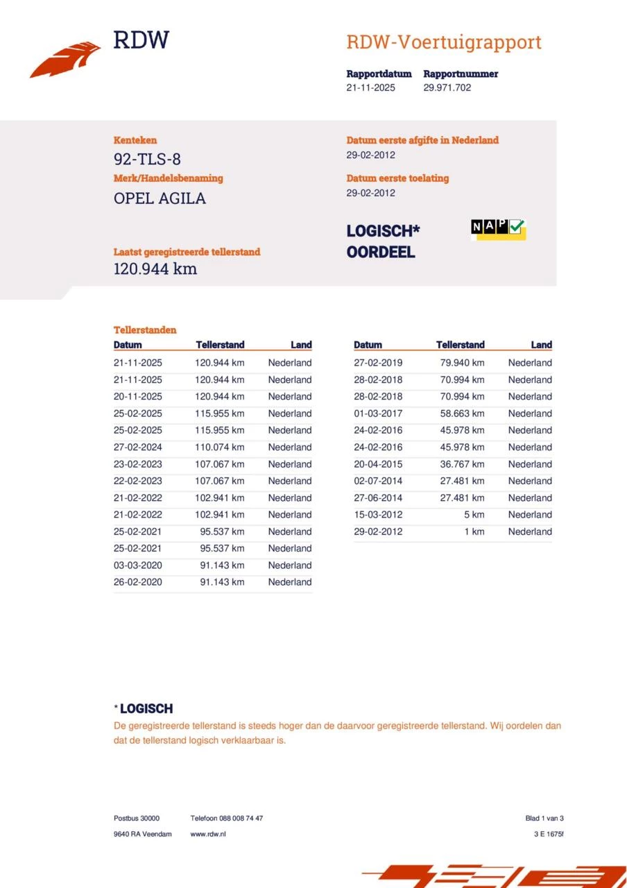 Hoofdafbeelding Opel Agila