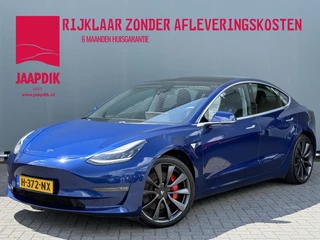 Tesla Model 3 BWJ 2020 Performance 463 PK AWD 75 kWh CAMERA | LEDER | PANORAMA | LMV | CLIMA | CRUISE | BLUETOOTH | NAVI | KEYLESS | STOELVERW. | MULTIFUNCT. STUUR