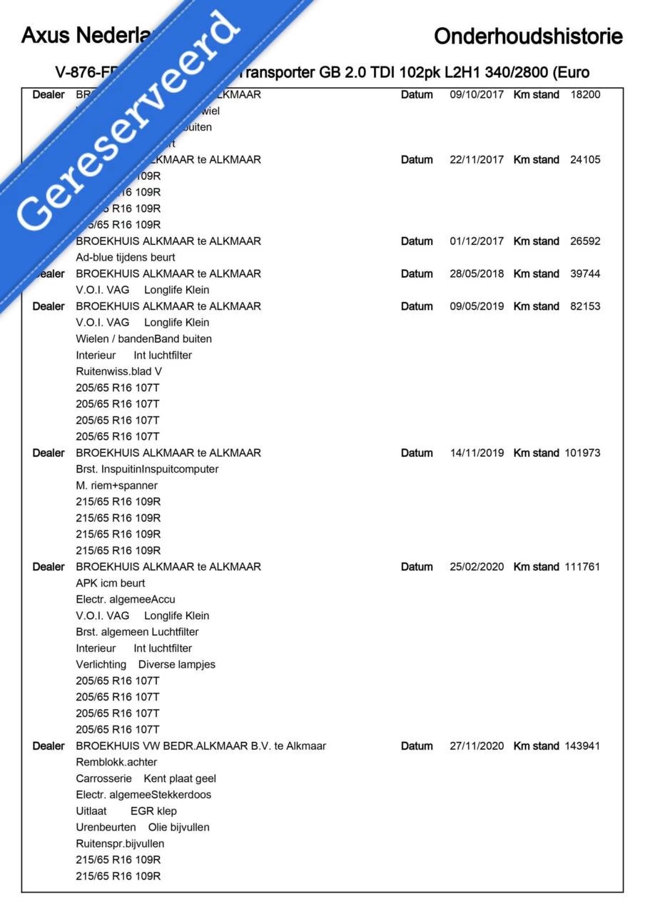 Hoofdafbeelding Volkswagen Transporter