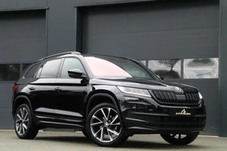 Skoda Kodiaq 1.5 TSI SPORTLINE Panodak MemoryZetels 20'Inch AdaptivCruise CantonAudio Elektr Trekhaak Stoel/stuur Verwarming Blackstyle 91000KM BJ2021