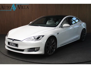 Tesla Model S 100D Performance Autopilot ACC Panodak Leer 360 Elektr. achterklep LM velgen PDC Lane Stuurverwarming Stoelverwarming voor en achter Alcantara hemel