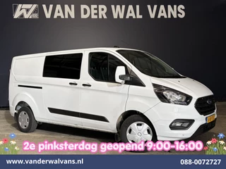 Ford Transit Custom 2.0 TDCI 131pk L2H1 Dubbele Cabine Euro6 Airco | 6-Zits | Cruisecontrol | Trekhaak Verwarmde voorruit, Parkeersensoren
